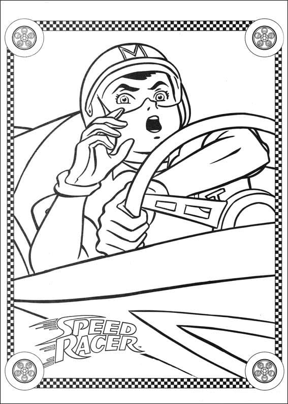 Desenho deSpeed Racer 6 para colorir