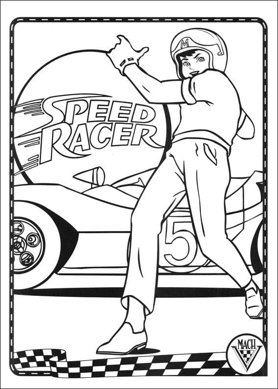 Desenho deSpeed Racer 9 para colorir