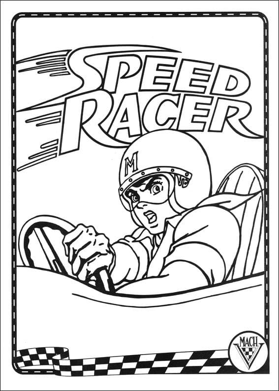 Desenhos de Speed Racer para colorir