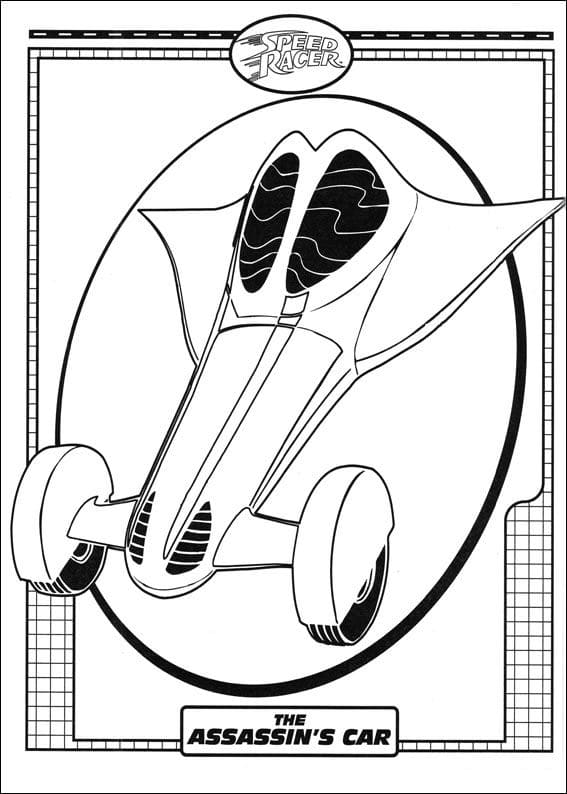 Desenho deSpeed Racer Grátis Para Crianças para colorir