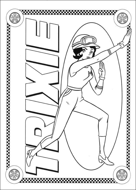 Desenho deSpeed Racer Trixie para colorir