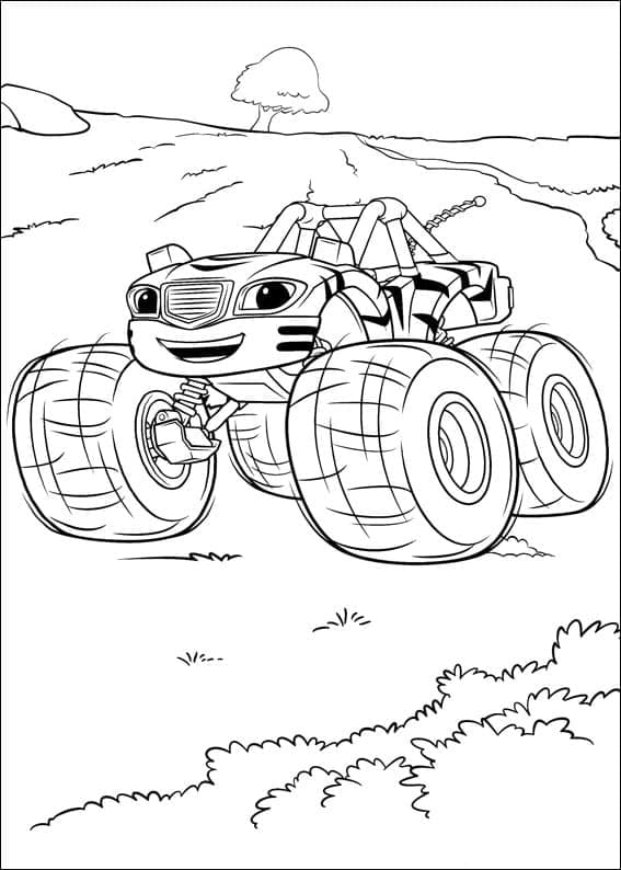 Desenho deStripes de Blaze e as Monster Machines para colorir