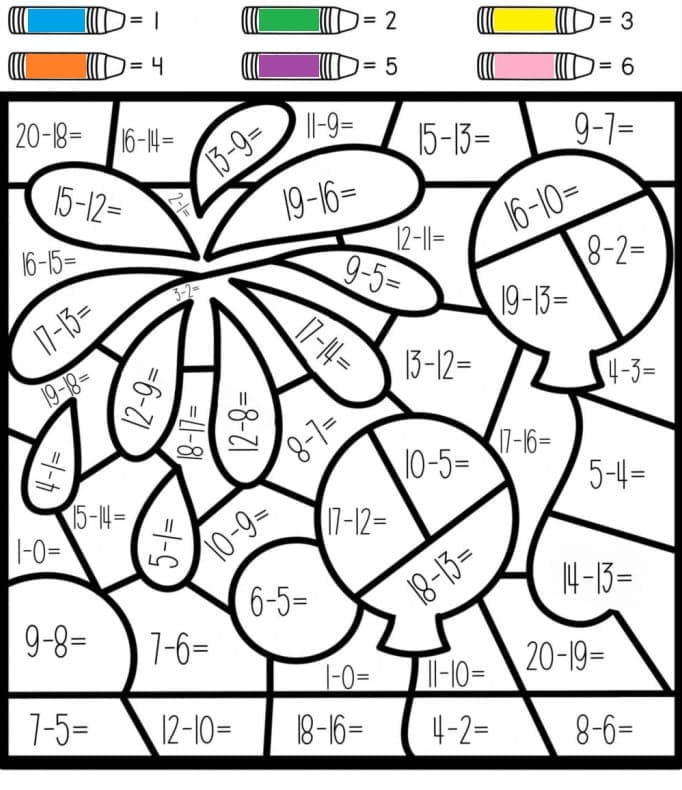 Desenho deSubtração para colorir