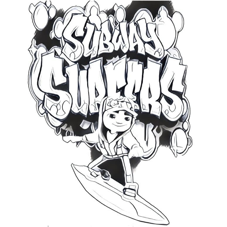 Desenho deSubway Surfers Grátis Para Crianças para colorir