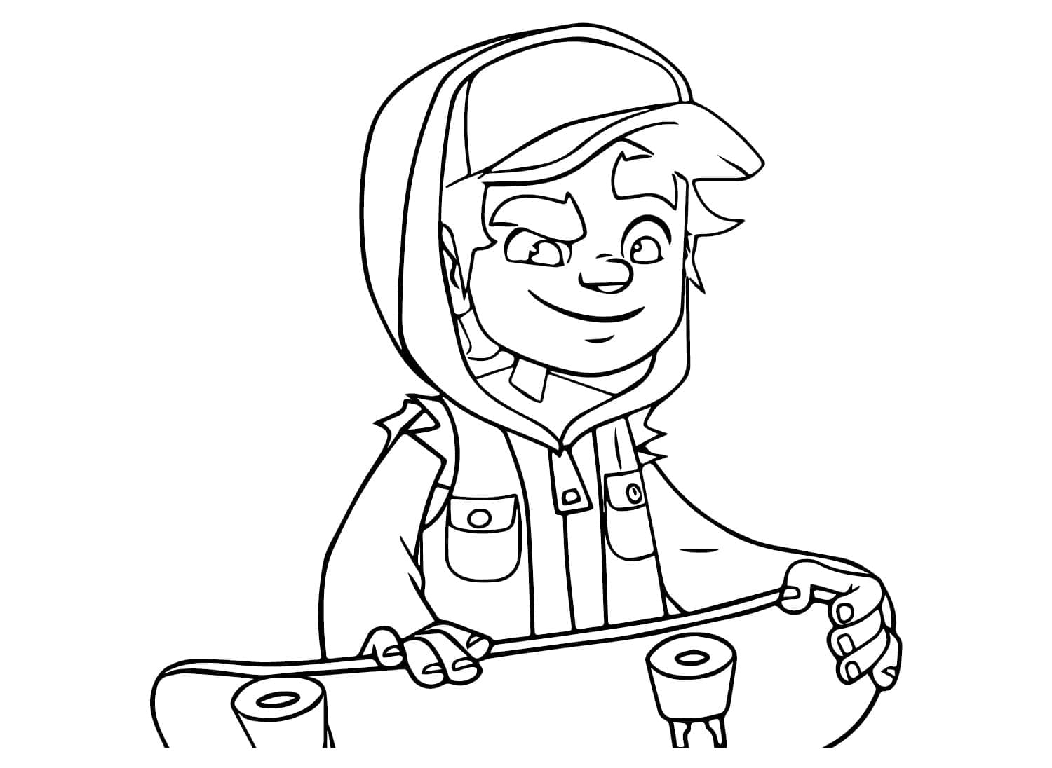 Desenho deSubway Surfers Jake para colorir