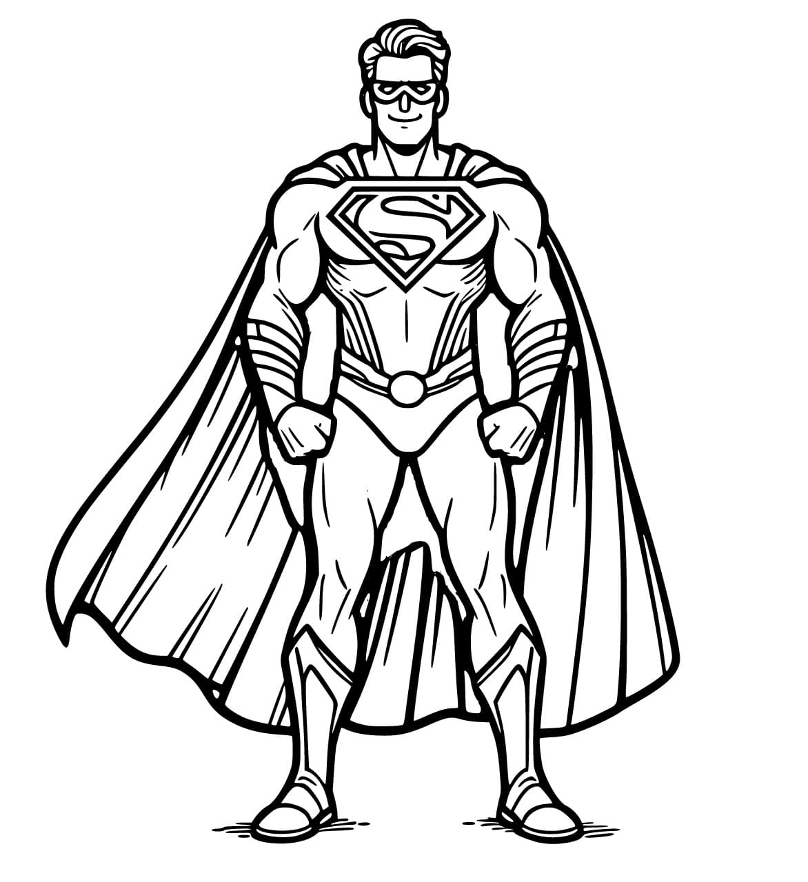 Desenho de Super-herói Legal para colorir