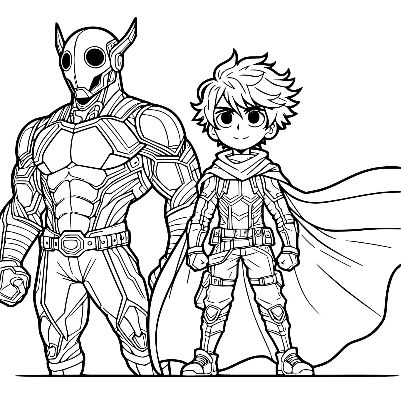 Desenho de Super-heróis Legais para colorir