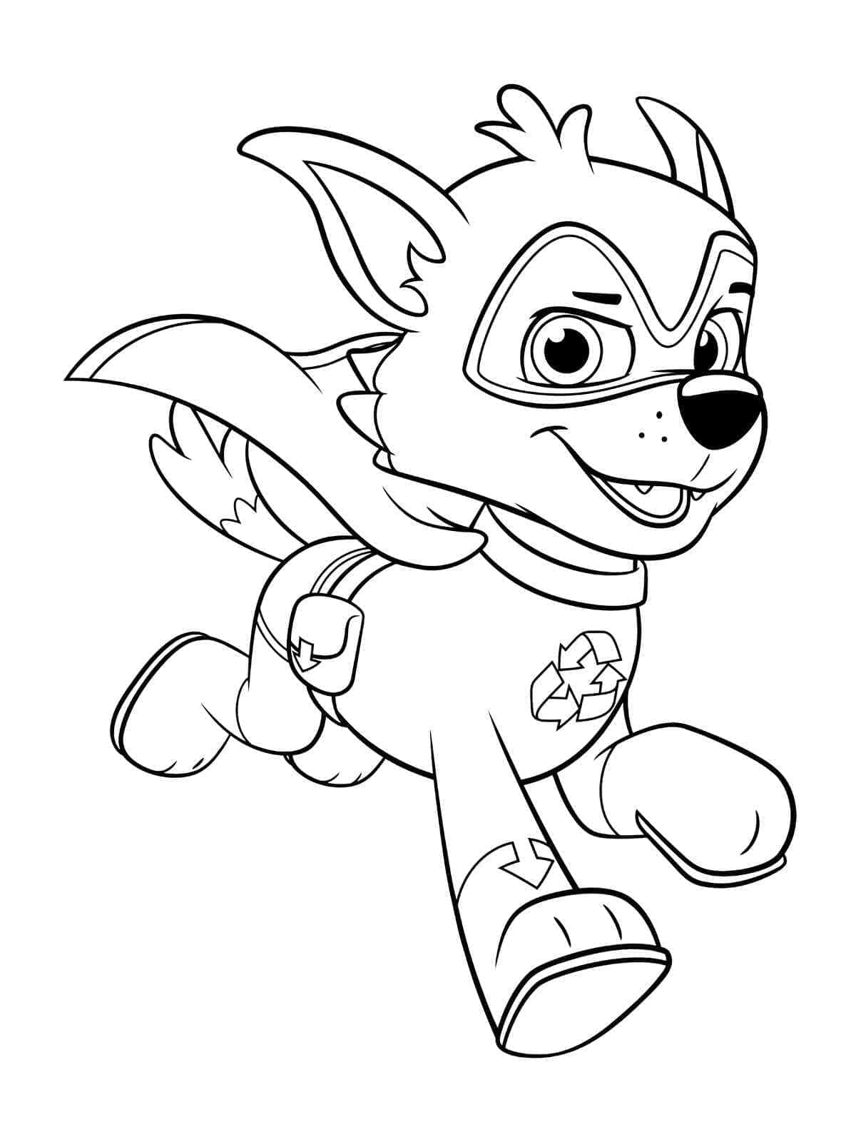 Desenho deSuper Rocky Patrulha Canina para colorir