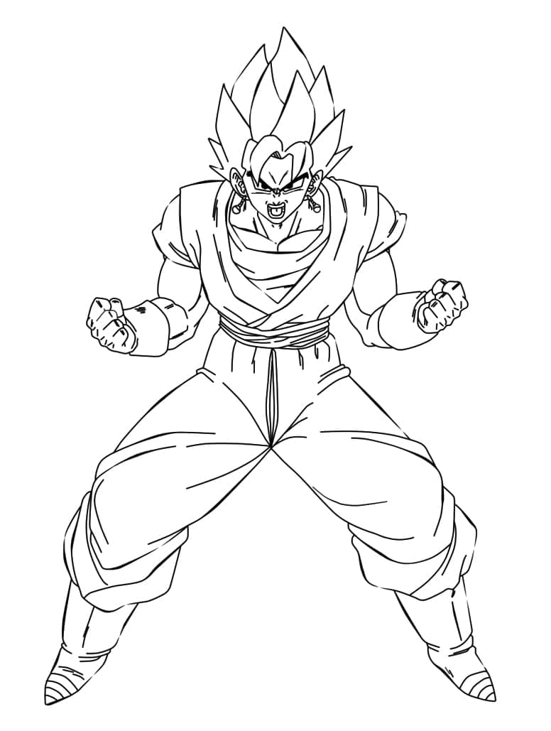 Desenho deSuper Saiyajin Vegetto para colorir