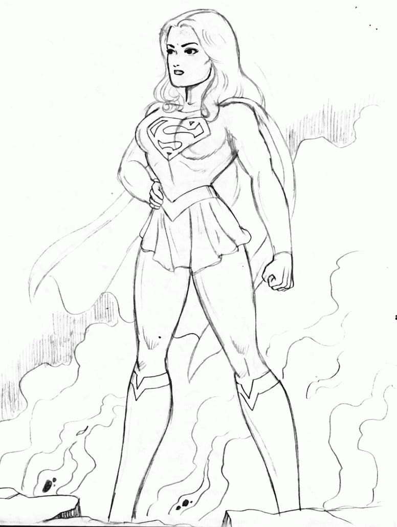 Desenho deSupergirl 1 para colorir