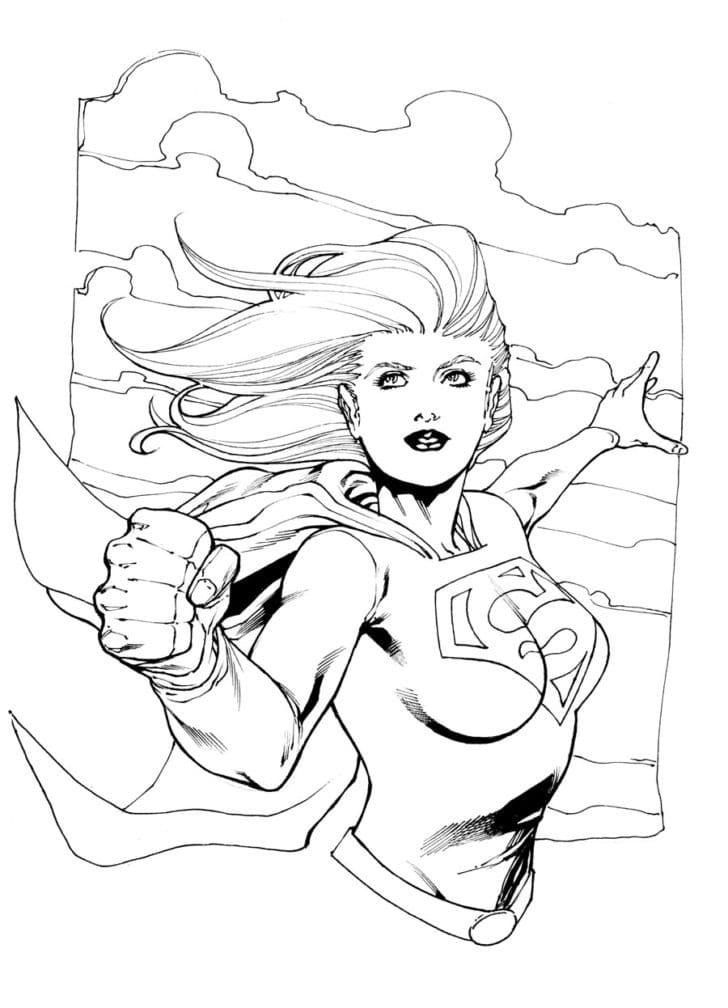 Desenho deSupergirl 3 para colorir