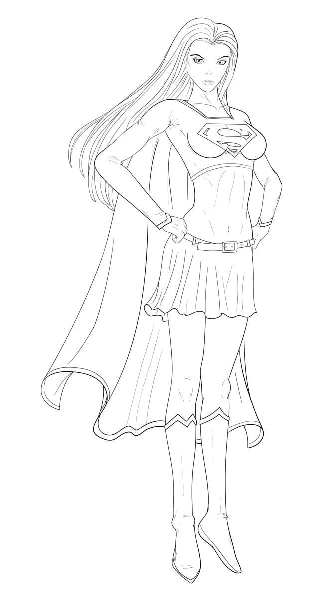 Desenho deSupergirl 4 para colorir