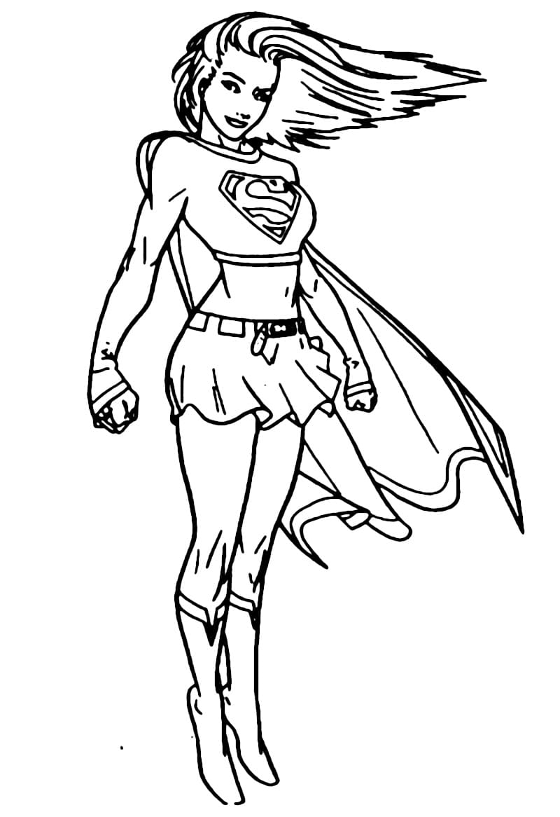 Desenho deSupergirl 5 para colorir