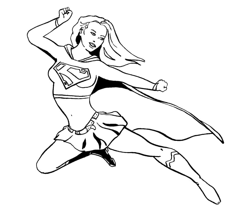 Desenho deSupergirl 9 para colorir