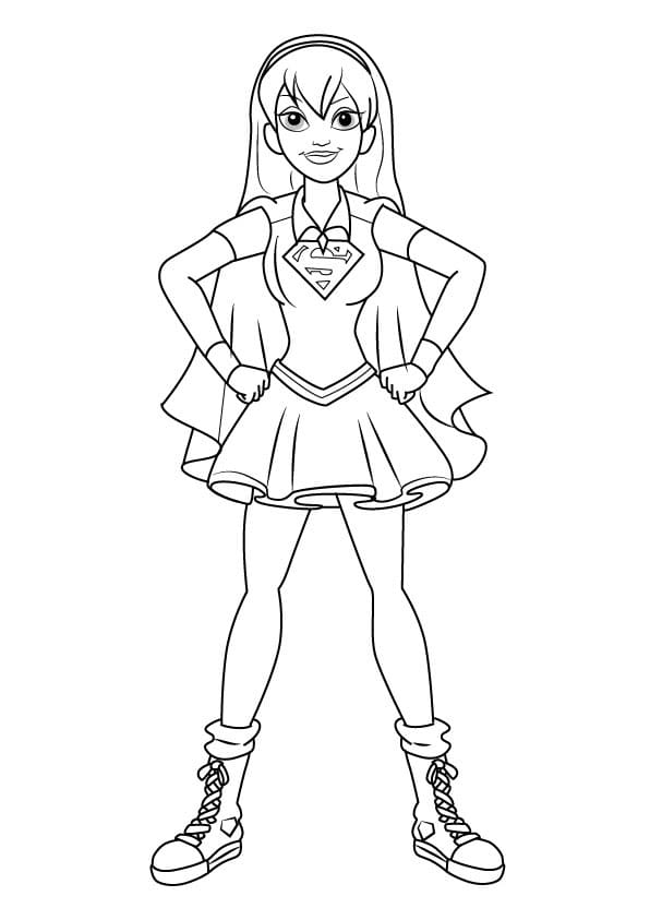 Desenho deSupergirl de Desenho Animado para colorir