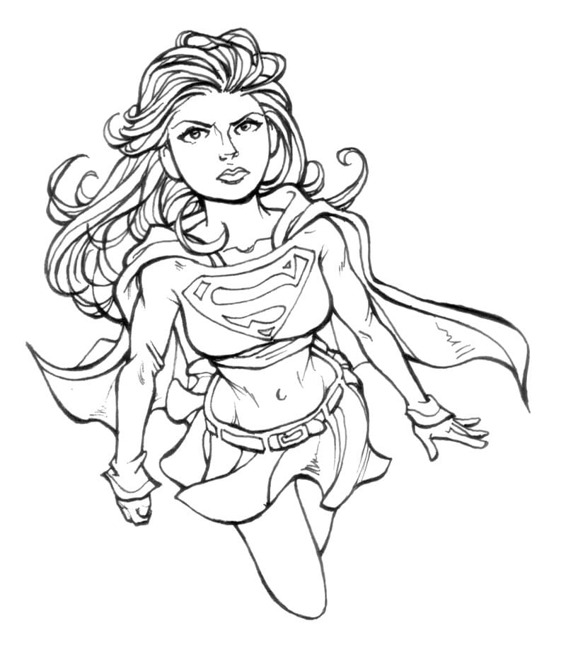 Desenho deSupergirl está Com Raiva para colorir