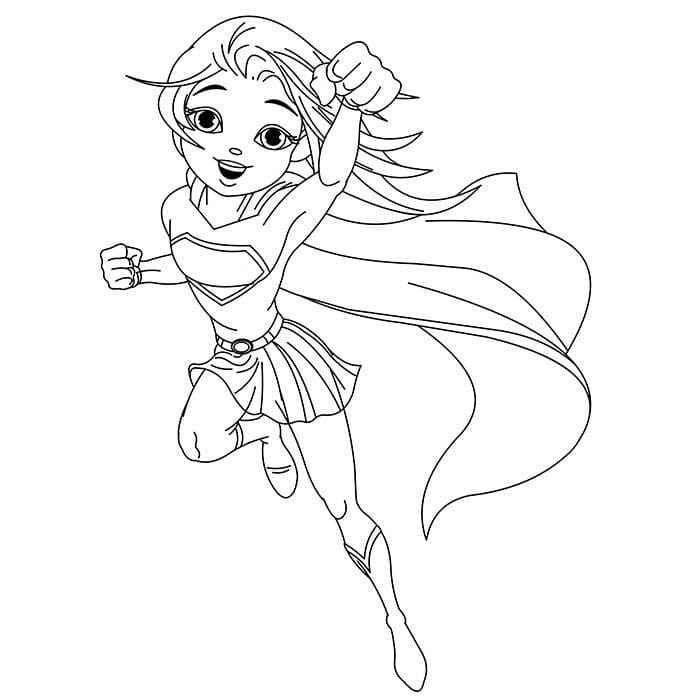 Desenho deSupergirl Feliz para colorir