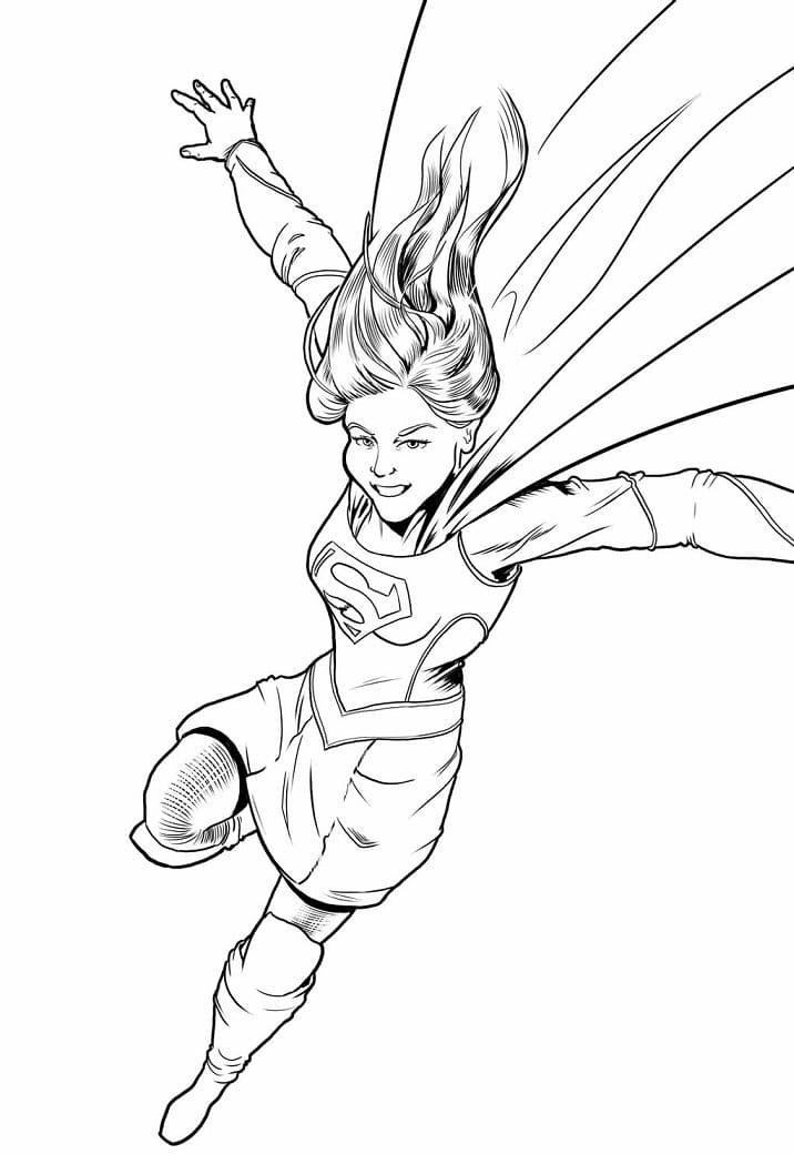 Desenho deSupergirl Incrível para colorir