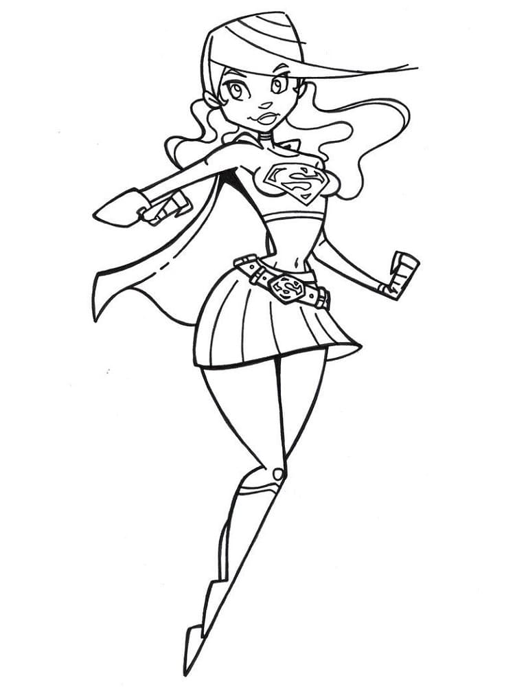 Desenho deSupergirl Maravilhosa para colorir