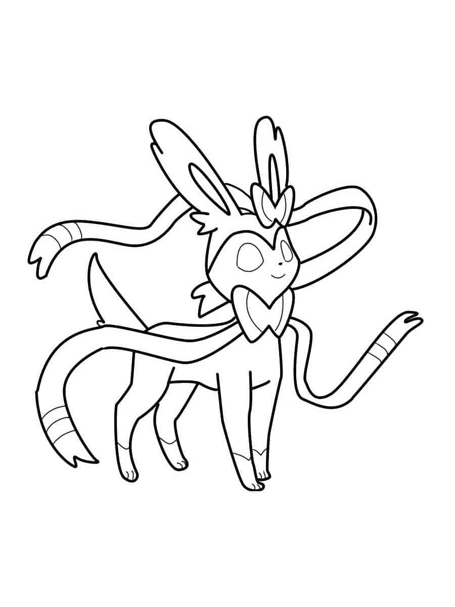 Desenho deSylveon de Pokemon para colorir