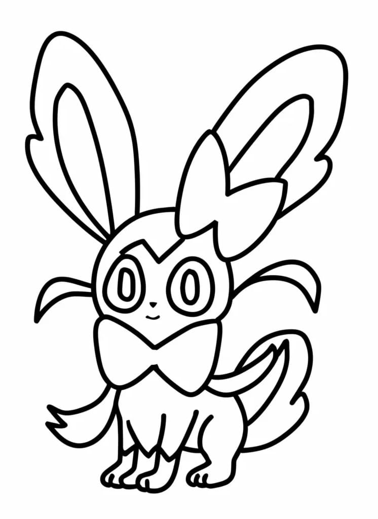 Desenho deSylveon Fofo para colorir