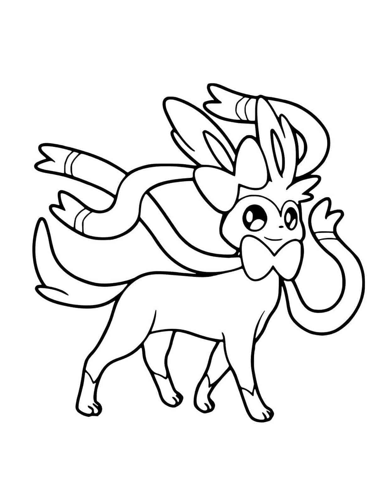 Desenho deSylveon Kawaii para colorir