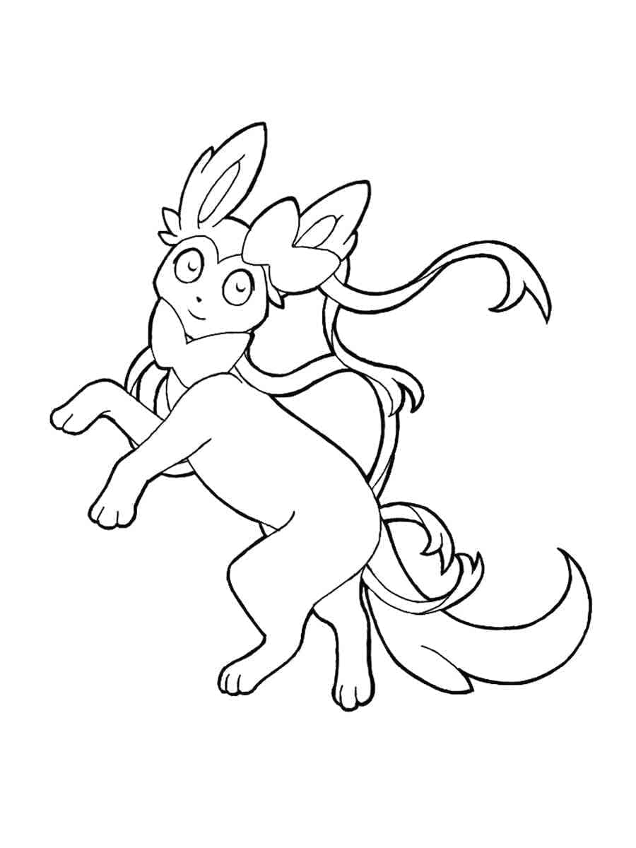 Desenho deSylveon Pokemon para colorir