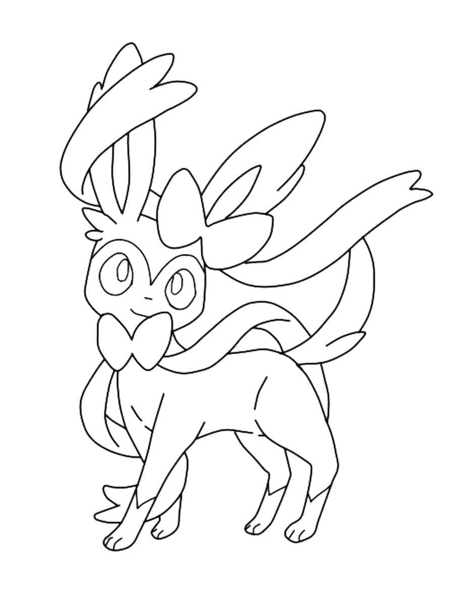 Desenho deSylveon Sorridente para colorir