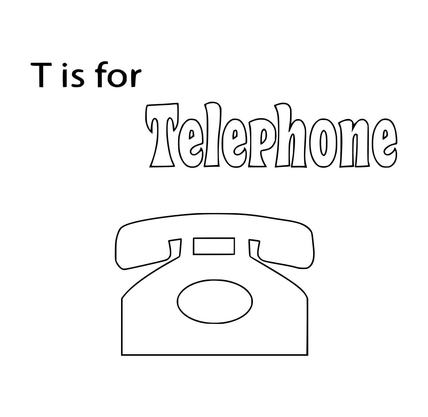 Desenho de T É Para Telefone para colorir