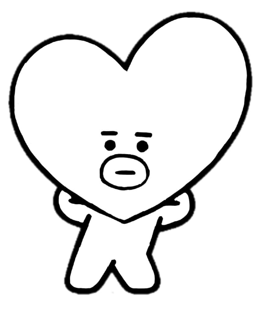 Desenho deTata BT21 para colorir