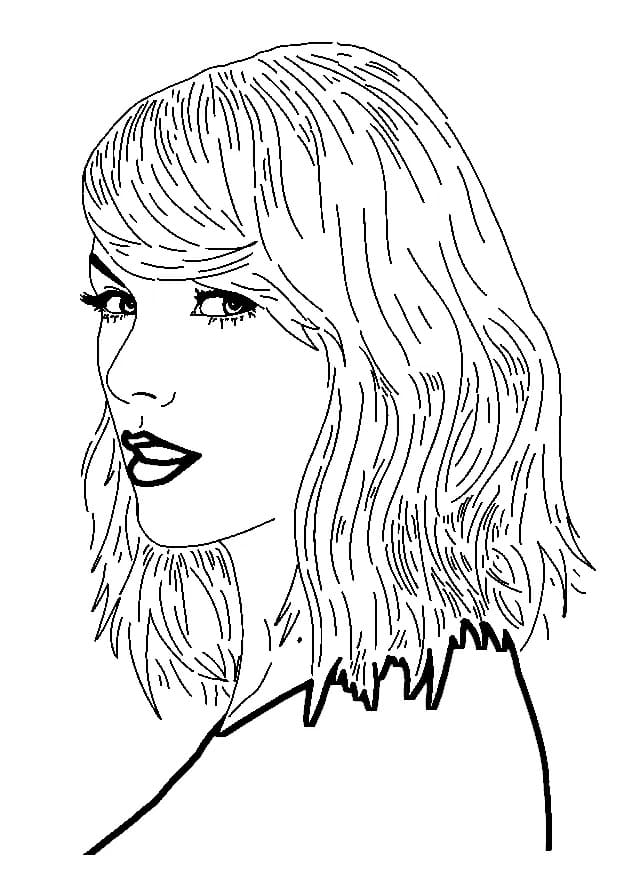 Desenho deTaylor Swift 12 para colorir