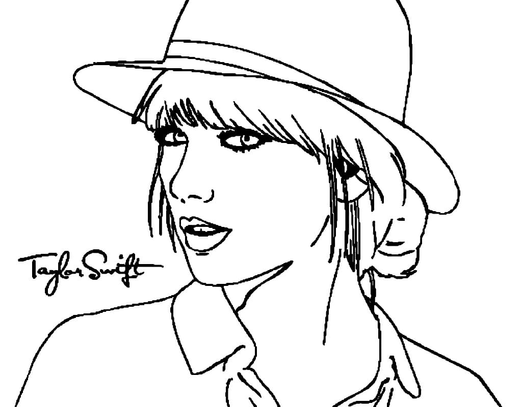 Desenho deTaylor Swift 5 para colorir