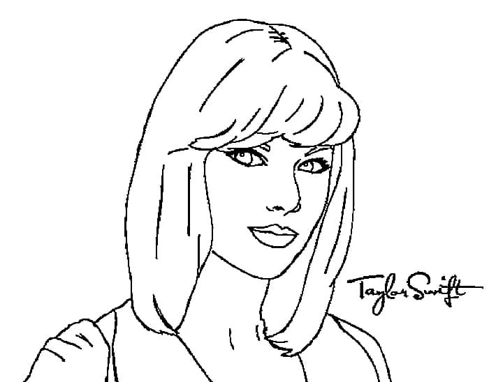 Desenhos de Taylor Swift para colorir