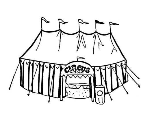 Desenhos de Tenda de Circo para colorir