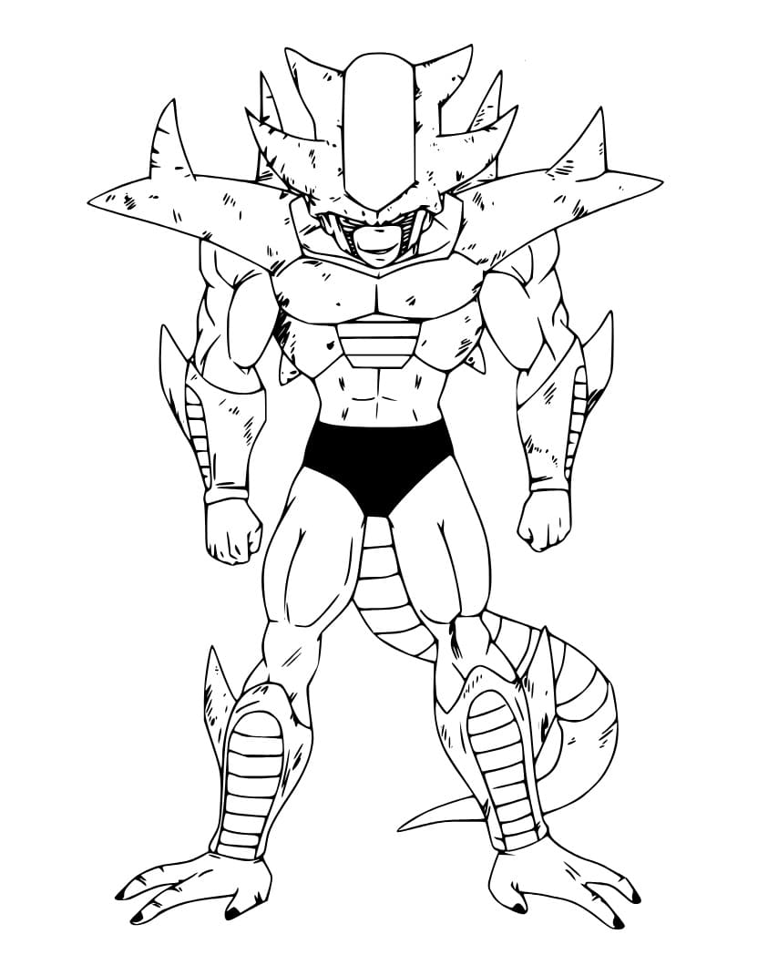 Desenho deTerceira Forma de Freeza para colorir