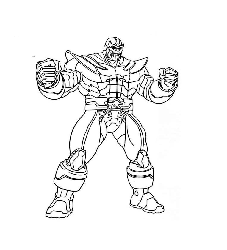 Desenho de Thanos Está Muito Bravo para colorir