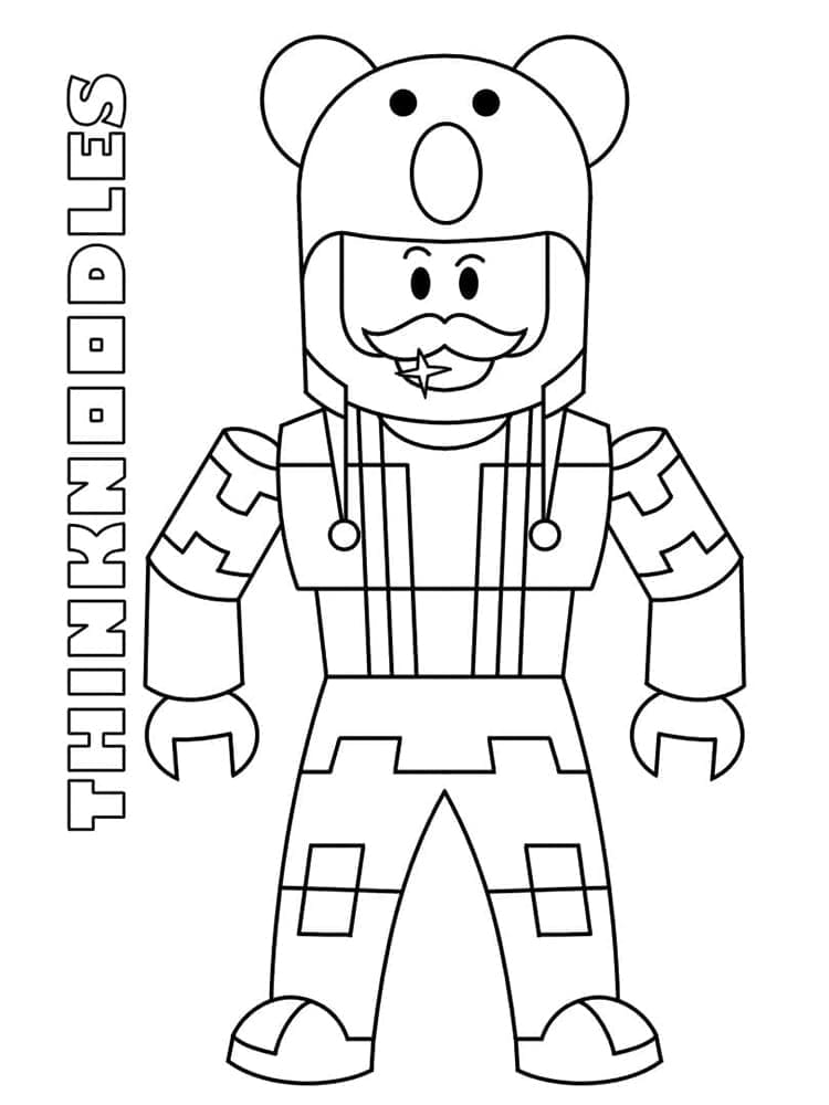 Desenho deThinknoodles de Roblox para colorir