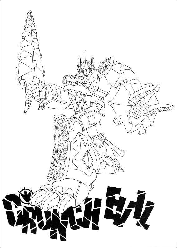 Desenho deThundersaurus Megazord para colorir