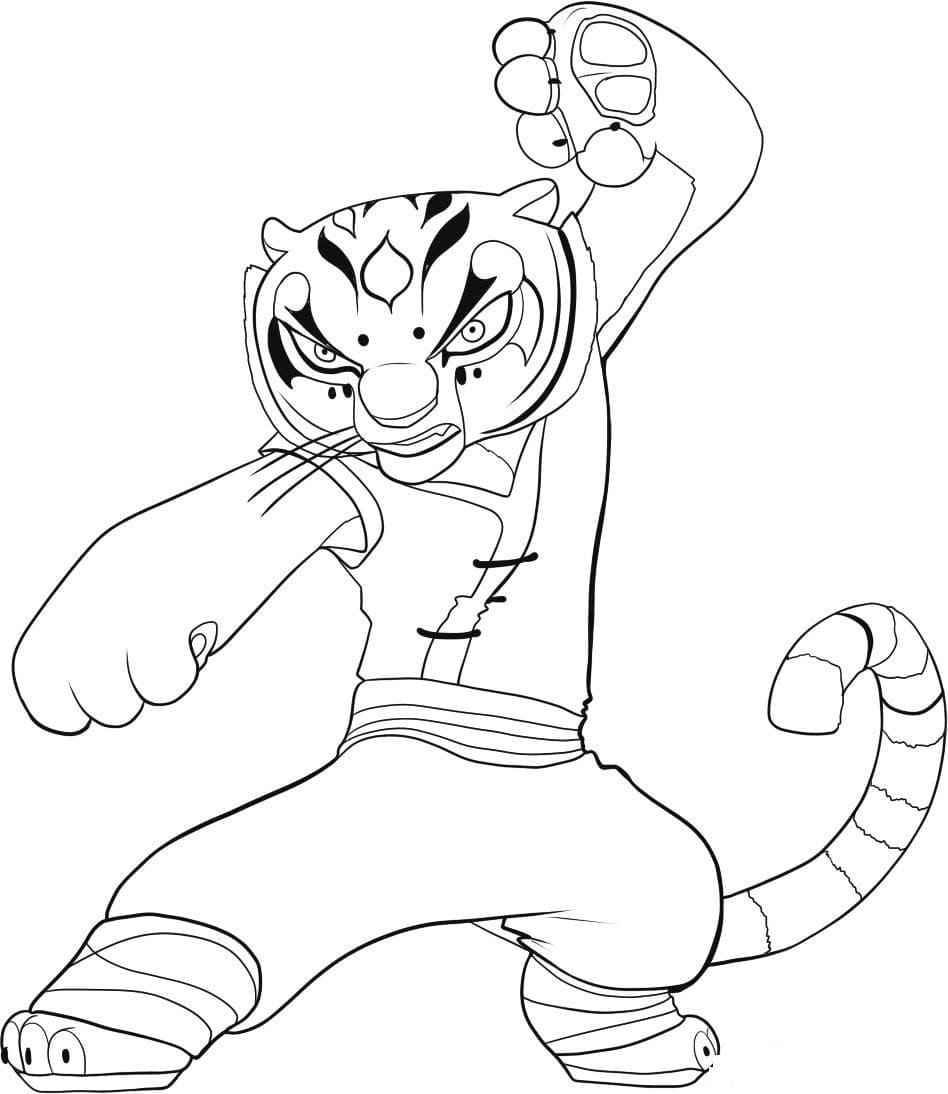 Desenho deTigress de Kung Fu Panda para colorir