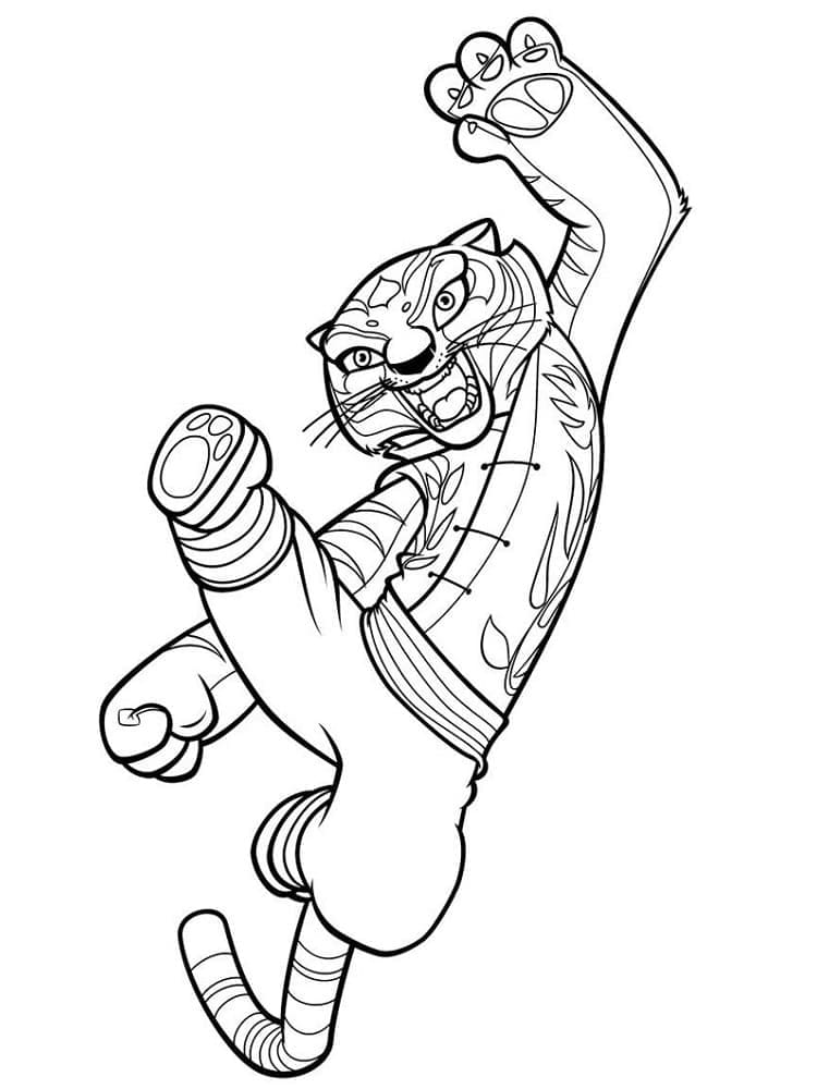 Desenho deTigress Kung Fu Panda para colorir