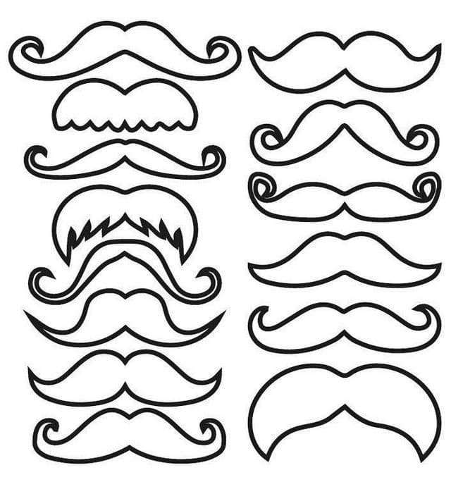 Desenho deTipos de Bigodes para colorir