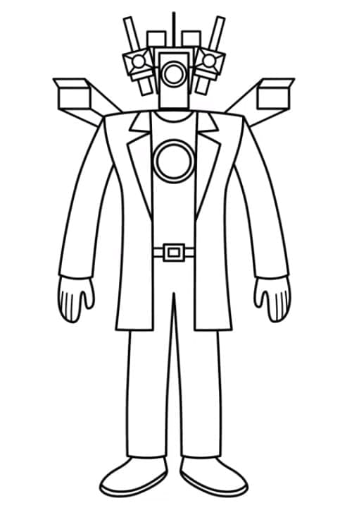 Desenho deTitan Cameraman de Skibidi Toilet para colorir