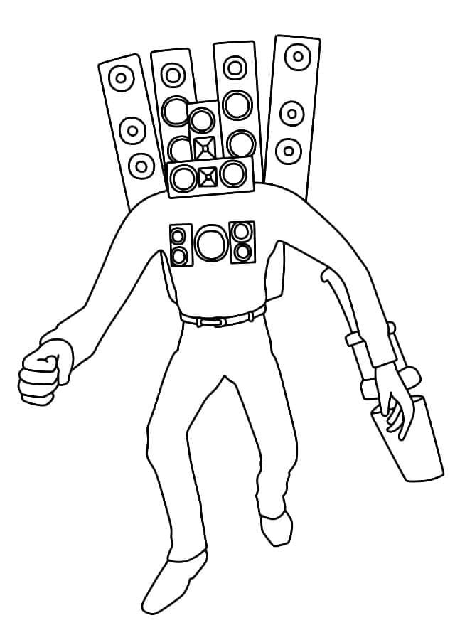 Desenho deTitan Speakerman de Skibidi Toilet para colorir