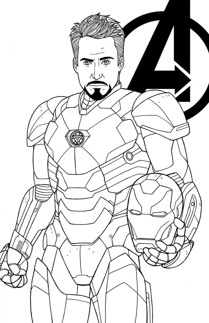 Desenho deTony Stark Homem de Ferro para colorir