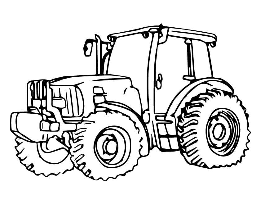 Desenho de Trator Agrícola para colorir