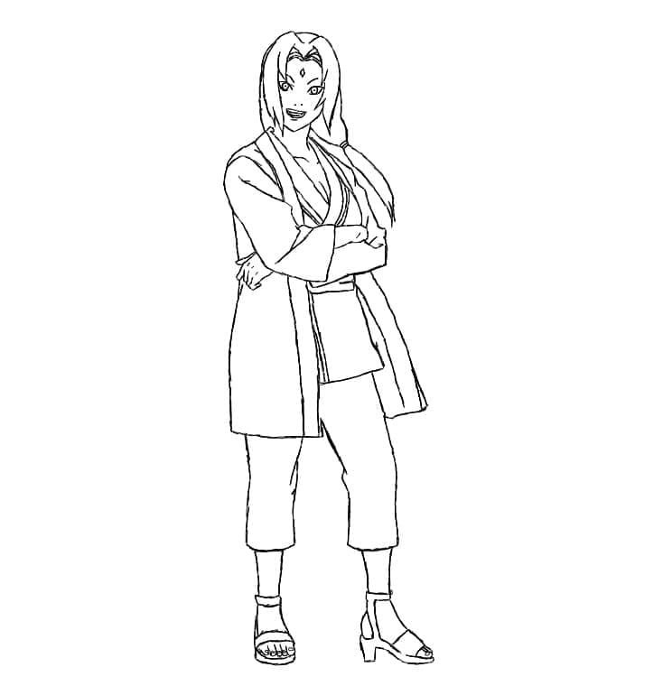 Desenho deTsunade Amigável para colorir