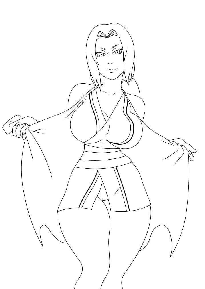 Desenho deTsunade de Anime Naruto para colorir