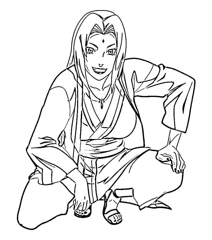 Desenho deTsunade Feliz para colorir