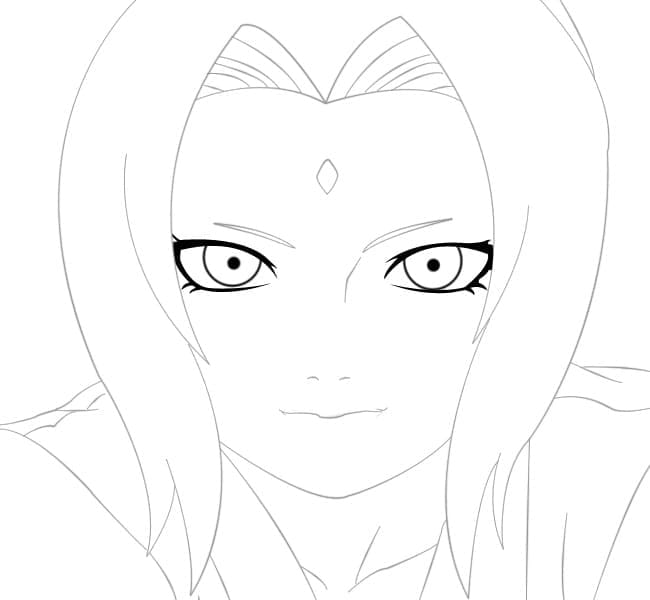 Desenho deTsunade Fofa para colorir