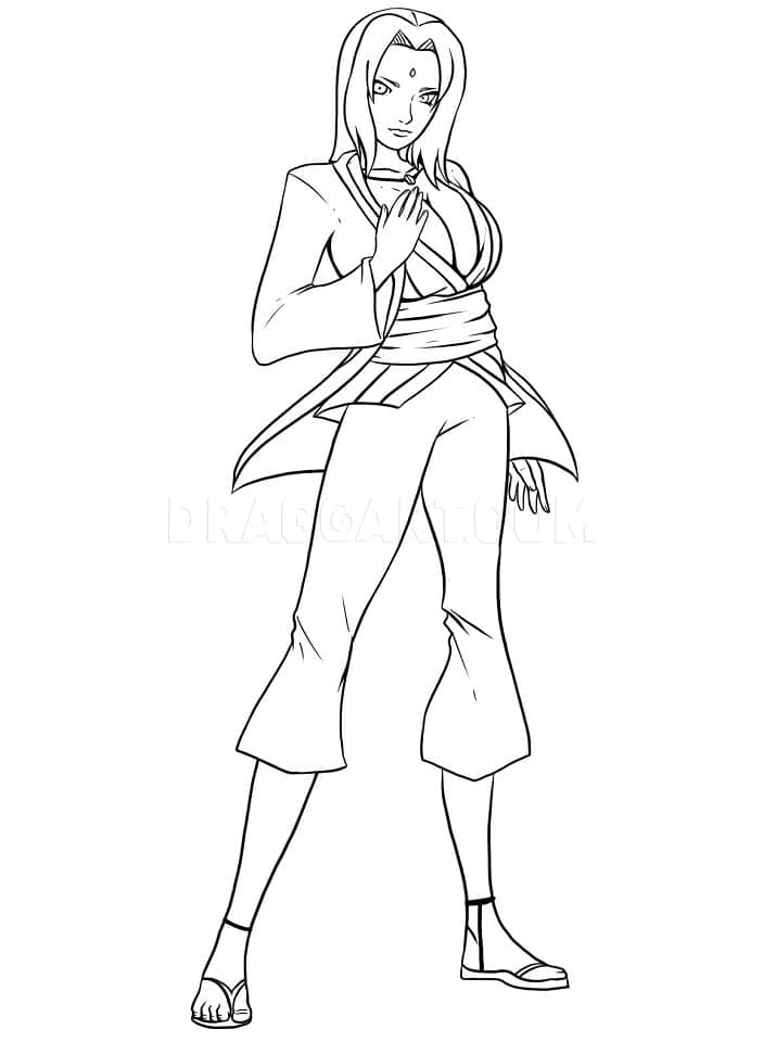 Desenho deTsunade Imprimível para colorir